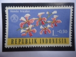 Stamps Indonesia -  Vanda Tricolor - Serie: Día Social