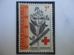 Stamps Democratic Republic of the Congo -  República Democrática (Kinshasa)-Zaire-Serie:Cruz Roja- Cinchona Ledgeriana-Sello de 7Franco Congole