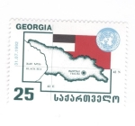 Stamps Asia - Georgia -  Mapa de Georgia