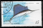 Stamps : America : Cuba :  Peces - Istiophorus platypterus