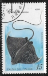 Stamps : America : Cuba :  Peces - Aetabatus narinari)
