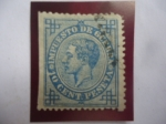 Stamps Spain -  Ed:184 - King Alfonso XII- Impuesto de Guerra- Serie:Alfonso XII-Sello Año 1876