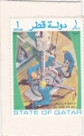Stamps : Asia : Qatar :  Extracción de petròleo
