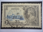 Stamps Grenada -  Grenada Postage y Revenue-Windsor Castle y King George V-Serie: Bodas de Plata (1910-1935)