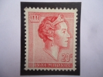 Stamps Luxembourg -  Gran Duquesa Charlotte-Carlota de Luxemburgo (18961985)-Retrato de perfil a la der.-Serie:1960/64.