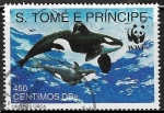 Stamps : Africa : S�o_Tom�_and_Pr�ncipe :  Mamífero marinos - Orcinus orca