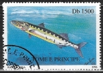 Sellos de Africa - Santo Tom� y Principe -  Peces - Sphyraena barracuda