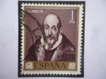 Sellos de Europa - Espa�a -  Ed:1334- Autorretrato del Pintor, Doménikos Theotokópoulos - 1541-1614-(El Greco)
