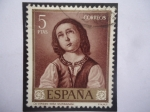 Sellos de Europa - Espa�a -  Ed:ES 1426- La Virgen Niña -Oleo del Pintor Español,Francisco de Zurbarán (1598-1660).