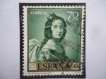 Stamps Spain -  Ed:1420-Santa Catalina (museo Nal.Thyssen-Bornemisza-Madrid)-Oleo de Fco. Zurbarán.