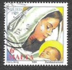 Stamps : Europe : Malta :  989 - Navidad