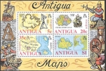 Sellos de America - Antigua y Barbuda -  mapas