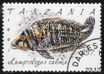 Stamps : Africa : Tanzania :  Peces - Lamprologus calvus