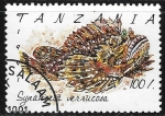 Stamps : Africa : Tanzania :  peces - Synanceia verrucosa