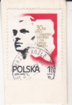 Stamps Poland -  Hombre y mapa de Polonia