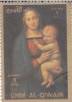 Stamps United Arab Emirates -  La Virgen y el Niño