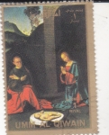 Stamps United Arab Emirates -  Adoración del Niño Jesús
