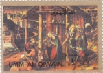 Stamps United Arab Emirates -  Adoración del Niño Jesús