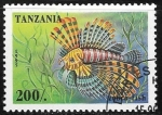Sellos de Africa - Tanzania -  Peces - Pterois sp.
