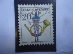 Stamps Czechoslovakia -  Serie: Emblema Postal- Corneta de Correo.