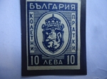 Sellos de Europa - Bulgaria -  Escudo de Armas de Bulgaria - Sello de 10 Lev Búlgaro. 