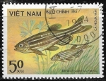 Sellos de Asia - Vietnam -  Peces -Brachydanio rerio