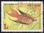 Stamps Vietnam -  Peces - Macropodus opercularis