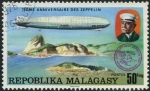 Stamps : Africa : Madagascar :  Aniversario Zeppelin