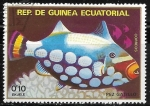 Stamps Equatorial Guinea -  Peces - Pez gatillo