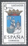 Stamps Spain -  1636 Escudos de capitales de provincias españolas.Santander.