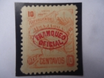 Stamps Nicaragua -  Mapa de Nicaragua (1897) - Sobrestampado con:Frangueo Oficial