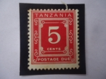 Stamps : Africa : Tanzania :  Postage Due - Sello de 5 Céntimos de Tanzania. Año 1969