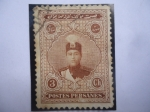 Stamps Iran -  Ahmad Shah Qajar (1897-1930)-Retrato dentro un Marco de adorno Marisco