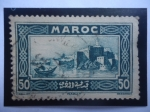 Sellos de Africa - Marruecos -  Alcazaba Casba de los Udayas, en la Ciudad de Rabat-Marrueco-Serie:Monumentos 1933-sello de 50 cénts