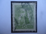 Stamps Poland -  Ayuntamiento de Poznan - Serie: Historia de la Ciudad, 1925 - Sello de 5 grosz Polaco.