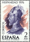Stamps Spain -  ESPAÑA 1976 2372 Sello Nuevo Serie Hispanidad. Costa Rica Juan Vazquez Coronado