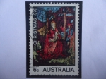 Stamps Australia -  Christms - Navidad 1970 - Pintura: Maria y el Niño.