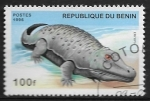 Stamps : Africa : Benin :  Animales prehistoricos - Eryops