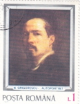 Stamps Romania -   Autorretrato N. Grigorescu