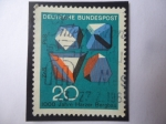 Stamps Germany -  1000 Jahre Harzer Bergbau- Minas de Harzer-Ciencias y Técnicas - Aniversario - ZnS - PbS.