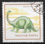 Sellos de Europa - Hungr�a -  Animales prehistóricos - Brontosaurus