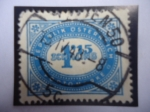 Stamps Austria -  Numeros- Dígito en el Marco Ovalado - Postage Due - Serie Grosechen y los Chelines.