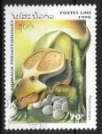 Stamps : Asia : Laos :  Animales prehistóricos - Protoceratops