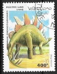 Sellos del Mundo : Asia : Laos : Animales prehistóricos - Stegosaurus