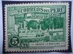 Sellos de America - Per� -  Parque La Mar-Lima - serie: Motivos del País - Correo Aéreo 1937.