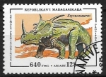 Stamps Madagascar -  Animales prehistóricos - Styracosaurus