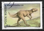 Stamps : Europe : Romania :  Animales prehistóricos - Megalosaurus