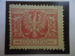 Stamps Poland -  MK.1.000.000MK.-Aguila Estilizada en un Gran Escudo Barroco - Sello de 1.000.000 Marco Polaco.