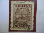 Sellos del Mundo : Europa : Lituania : Escudo de Armas - Serie 1934 - Sello de 10Ct. Centas Lituano.