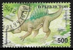 Stamps : Asia : Tajikistan :  Animales prehistóricos - Spinosaurus